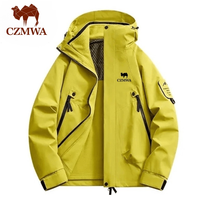 骆驼骑师三合一冲锋衣外套男女透气运动户外防水防风情侣登山服F