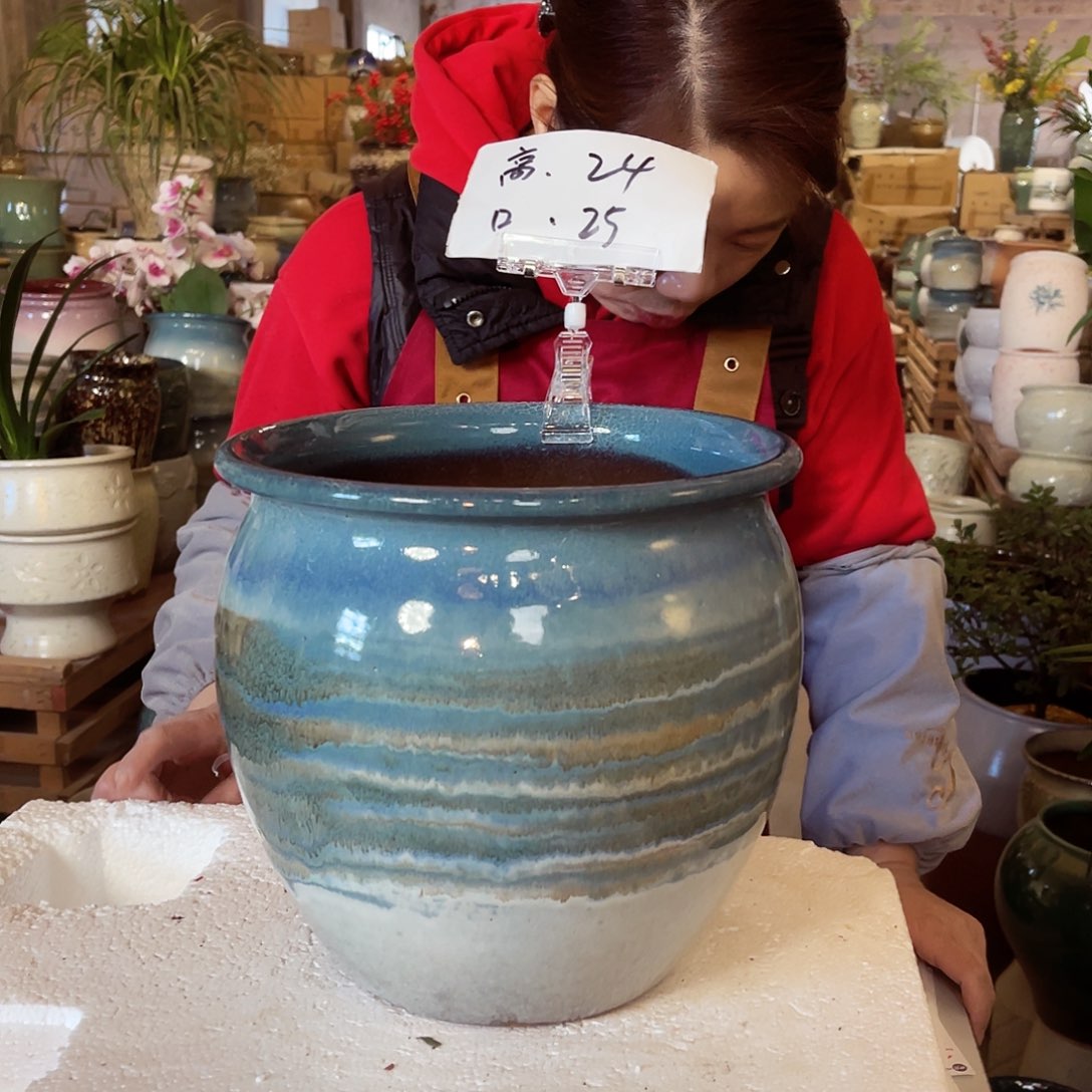 紫砂花盆高度24口径25