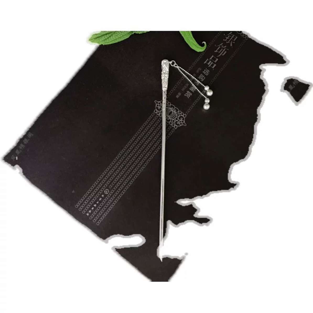 足银珐琅银制品 发饰祥云纹小铃铛足银发簪簪子银饰品复古手工