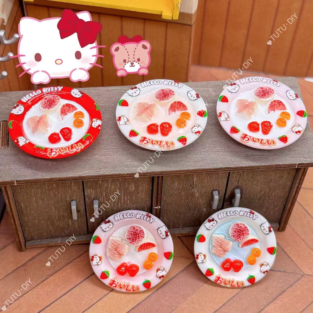 【TUTU定制 】KT水果碗-DIY树脂配件可爱创意