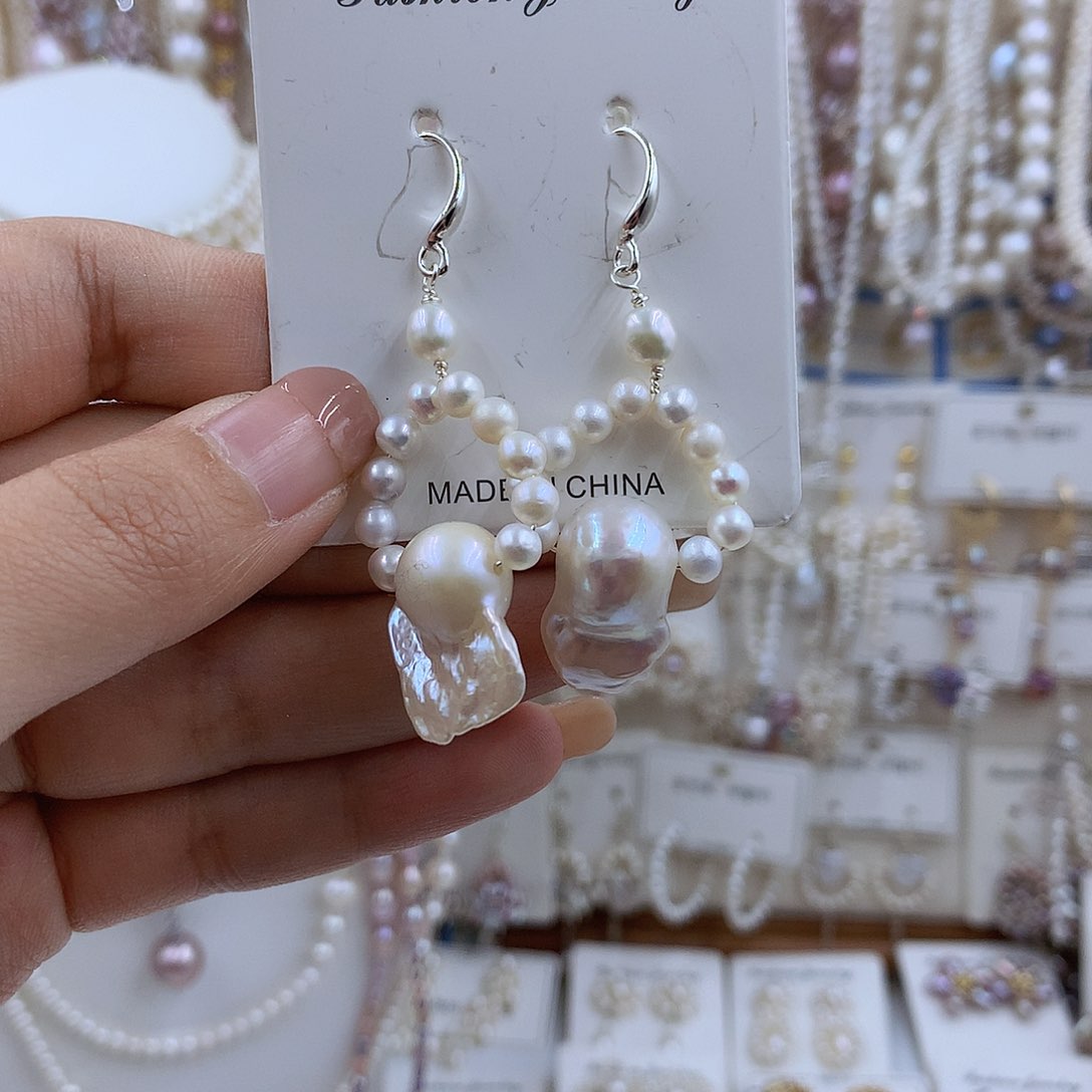 项链银S925镀金镶嵌淡水珍珠