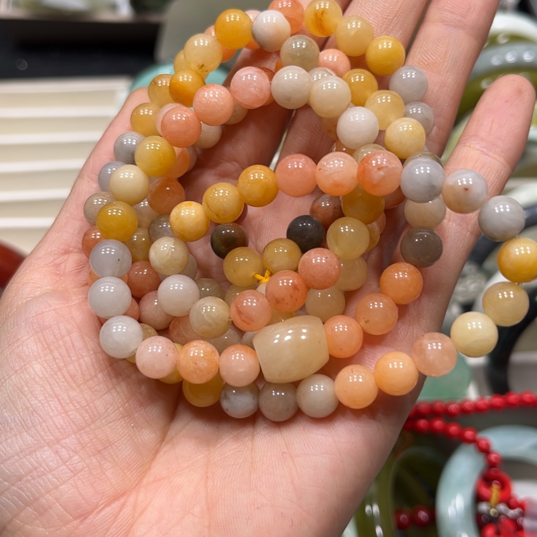 蛇纹石玉手链未镶嵌