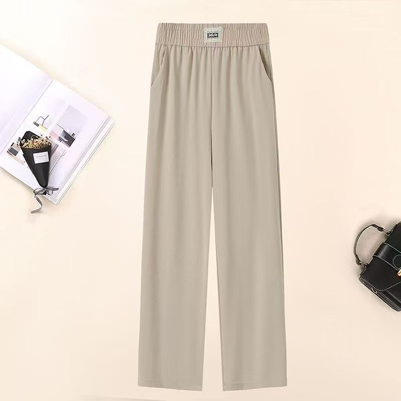 2535薄款百搭高腰夏季阔腿裤休闲裤外穿宽松显瘦国潮新风垂感