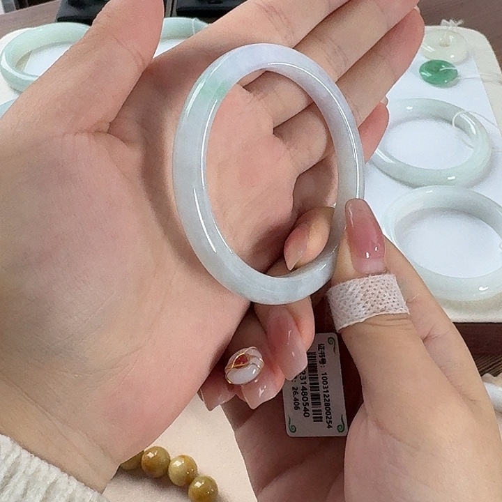 翡翠未镶嵌手镯（序号5）点菜看细节