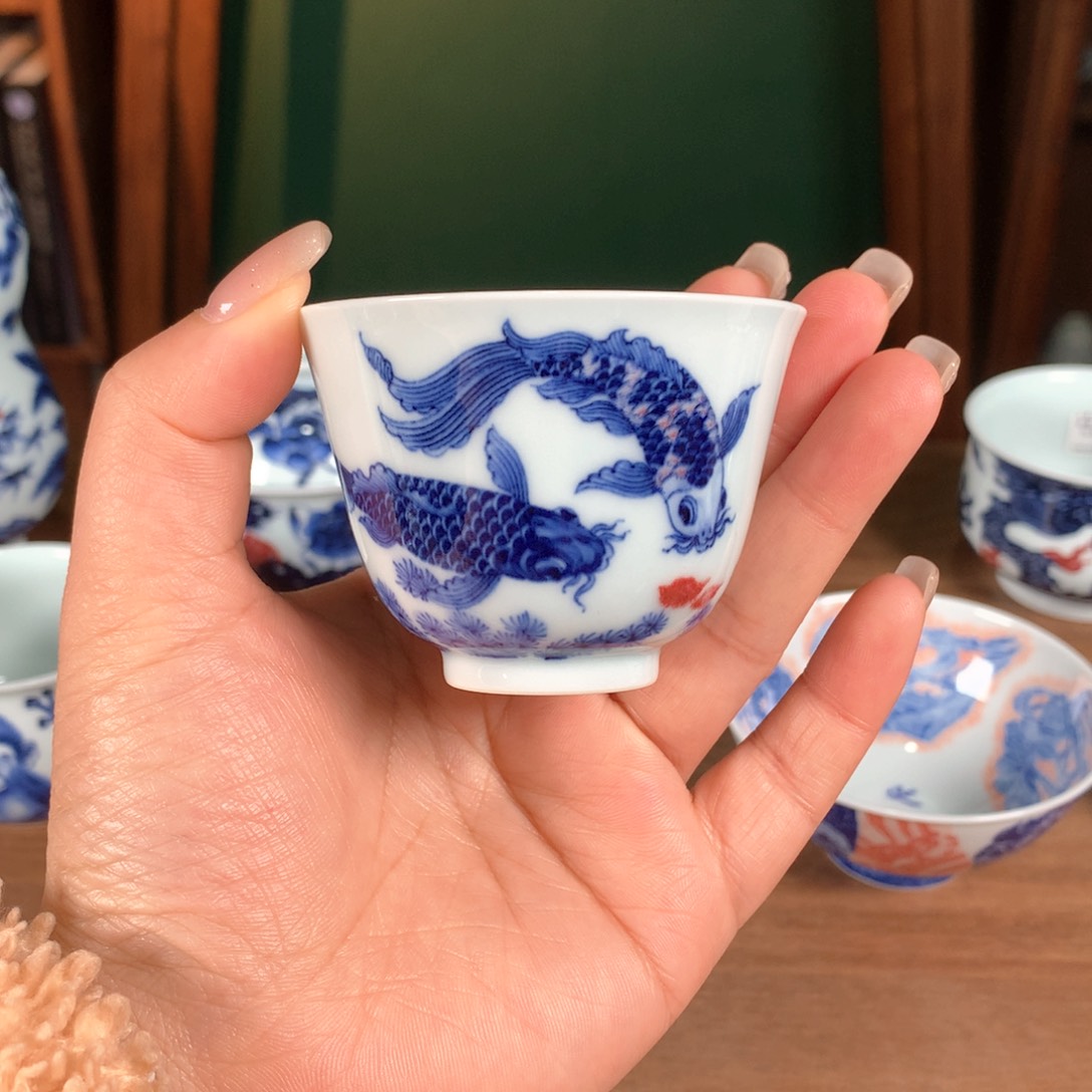 阳春白雪 青花釉里红