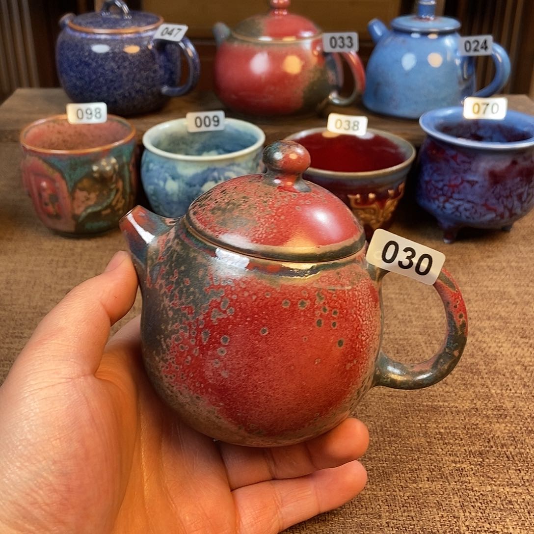 摆件平*姐钧瓷茶壶茶具