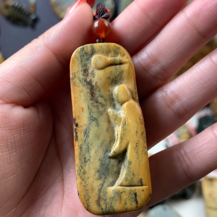 岫岩河磨玉（透闪石质玉）手把未镶嵌