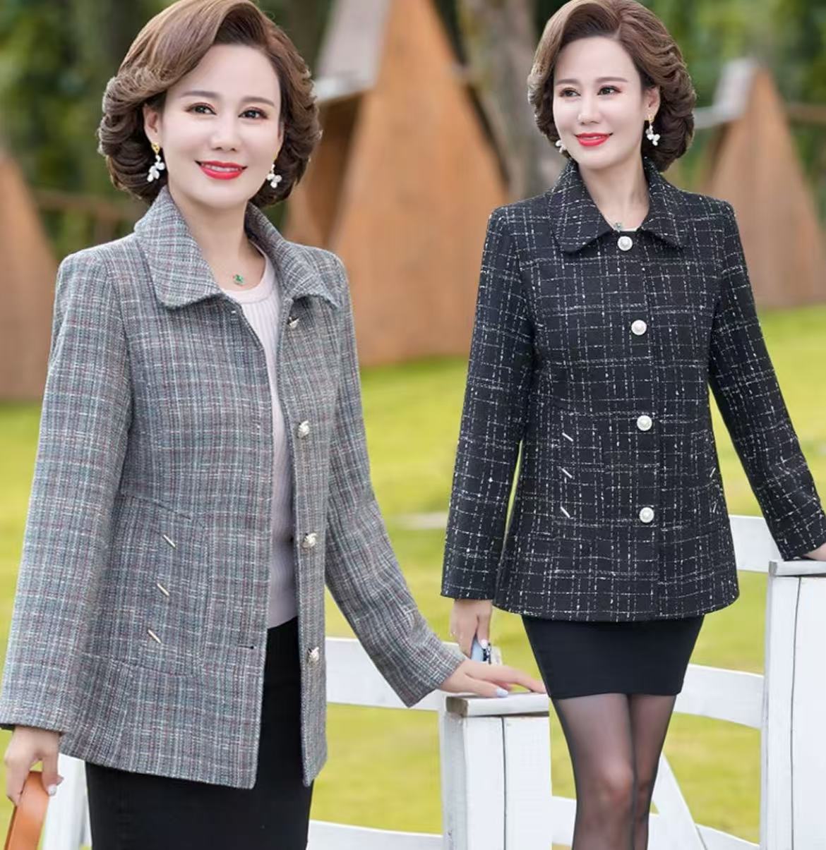 4052-修身时尚女装洋气气质秋冬外套保暖