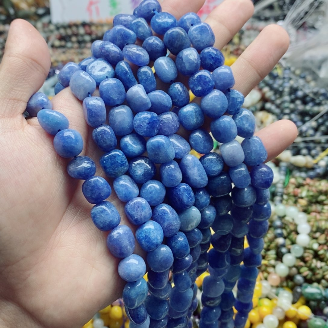 玛瑙/玉髓未镶嵌珠宝半成品一条天然蓝玉髓不定型B41