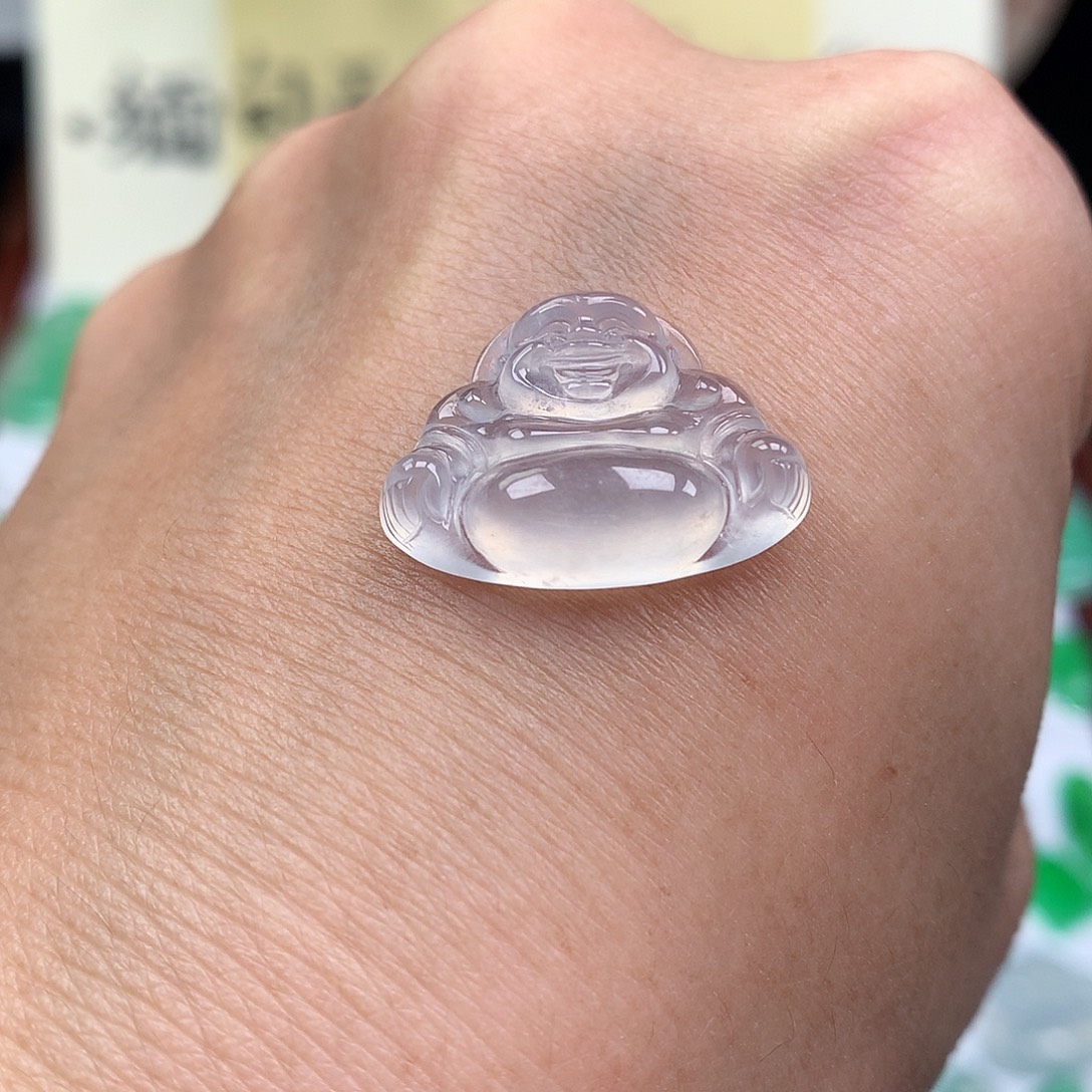 翡翠裸石缅甸天然A货翡翠冰种佛公