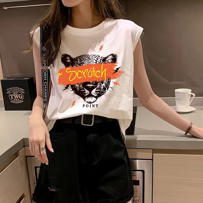 303#T夏季新款网红内搭外穿坎肩背心女韩版运动打底无袖T恤上衣潮