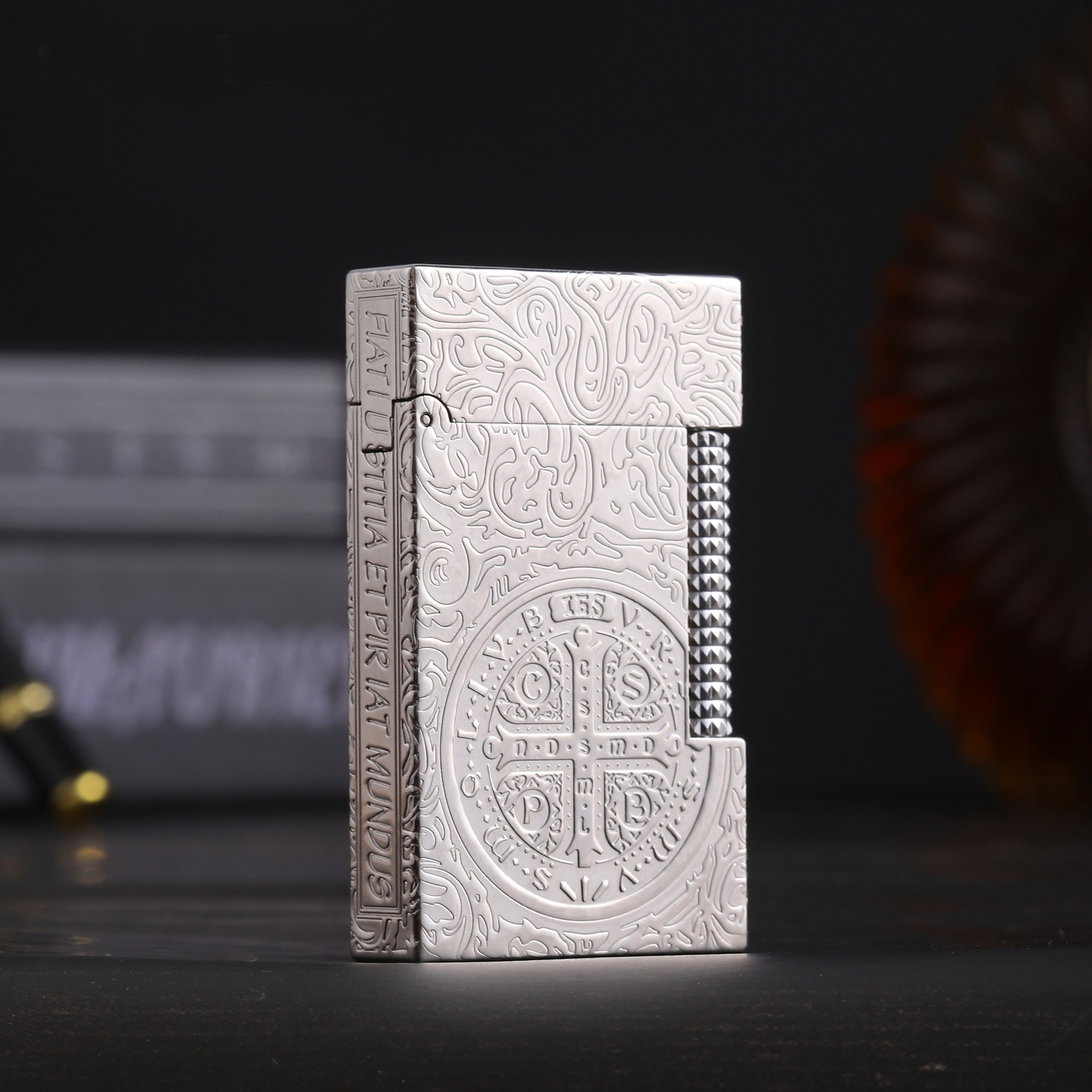 康斯坦丁朗声打火机纯铜精雕充气打火机高端男士生日情人节礼品