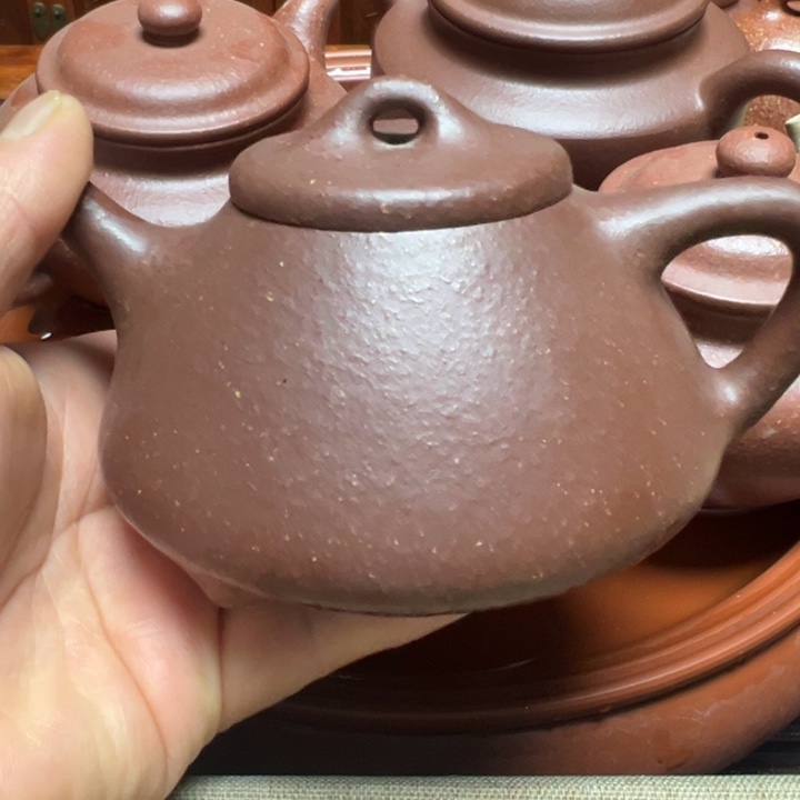 紫砂茶壶宜兴原矿紫降坡