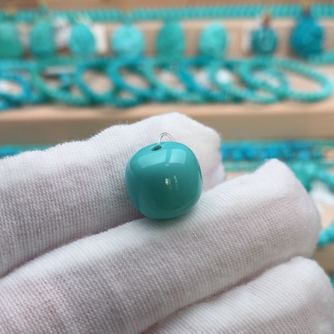 绿松石未镶嵌珠宝奇石13mm