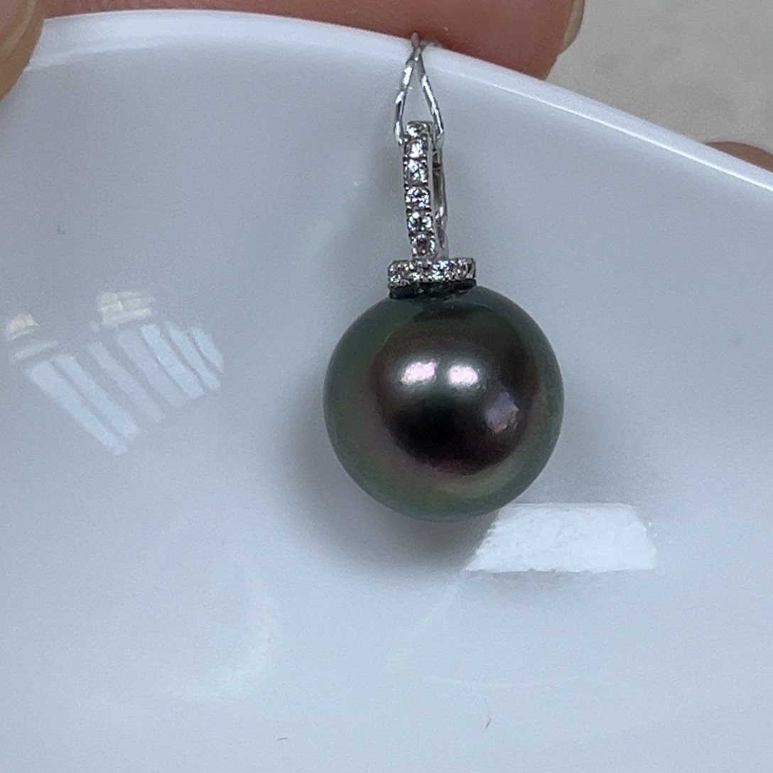 海水珍珠颈饰18K金镶嵌10-11mm