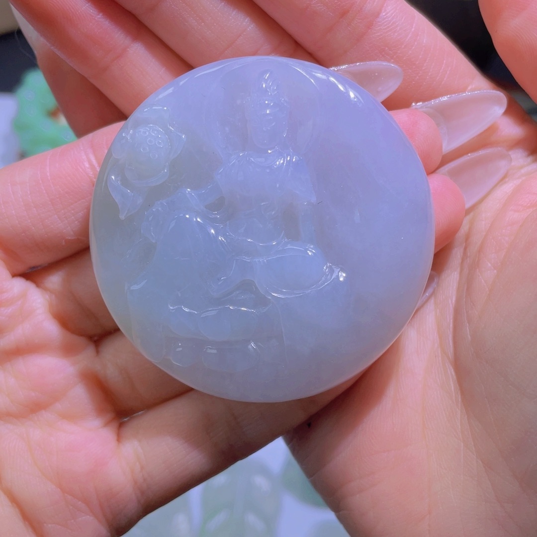 翡翠颈饰未镶嵌自在观音