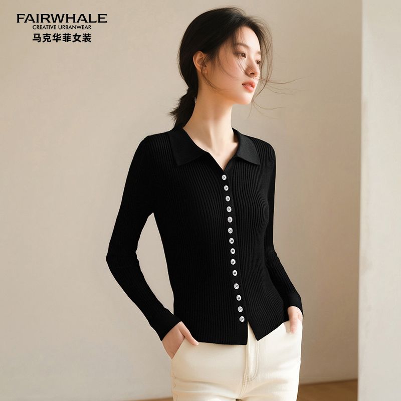 马克华菲女装时尚针织衫-F53004A625【运补贴】