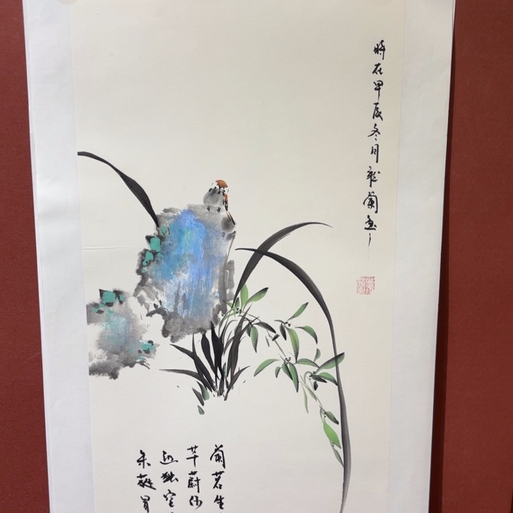 国画听兰老师花鸟