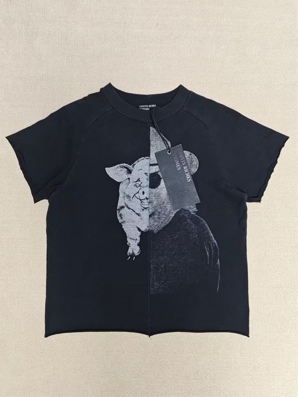 99新  M码 Enfants riches deprimes 垃圾猪人组合做旧短袖
