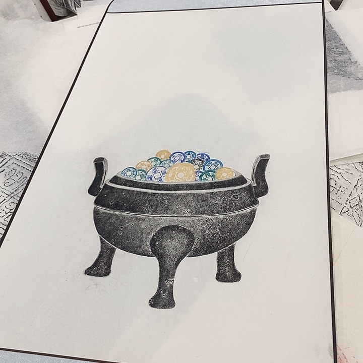 其他拓片用纸财气满满卷轴