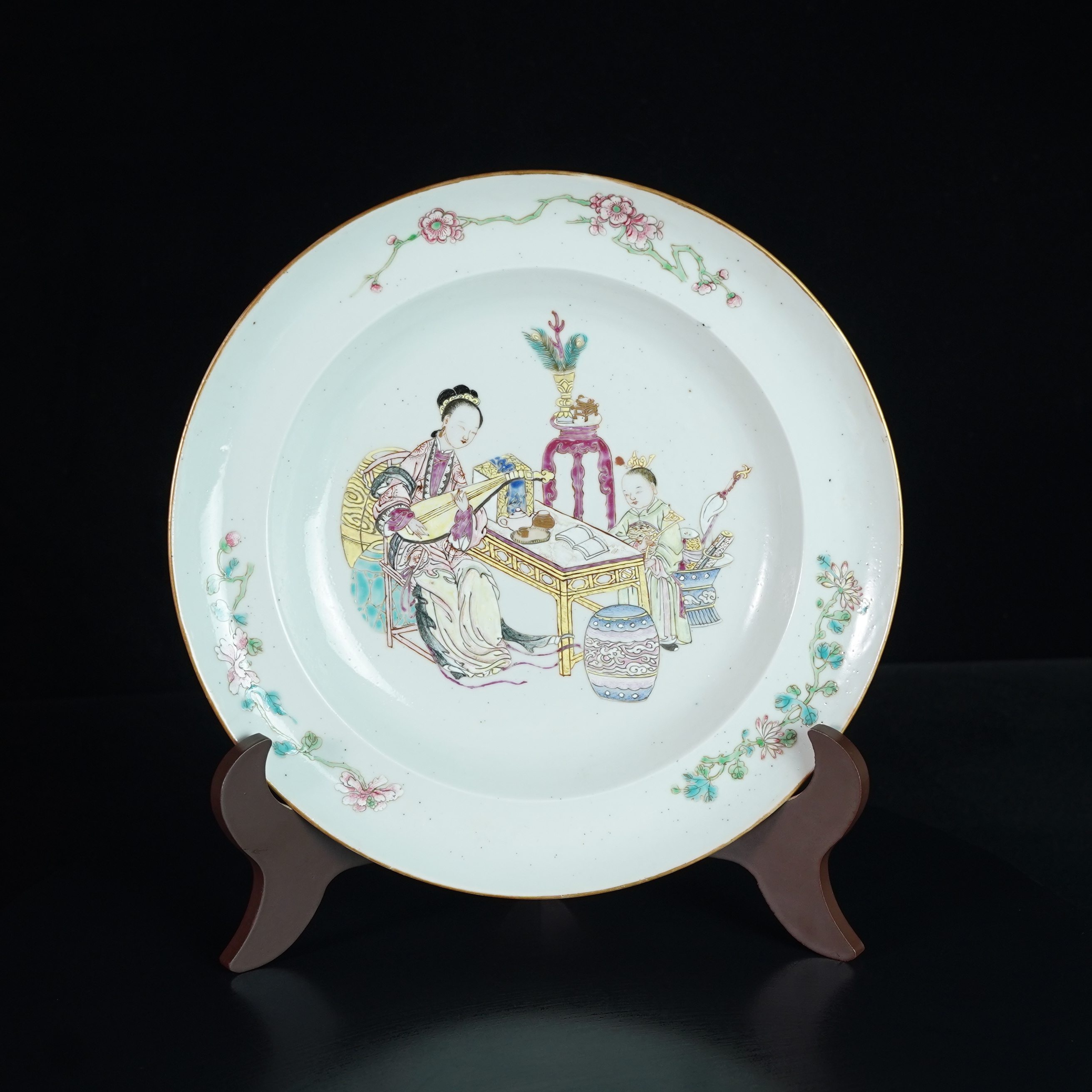 LJC250212002【十竹斋】清雍正三娘教子赏盘