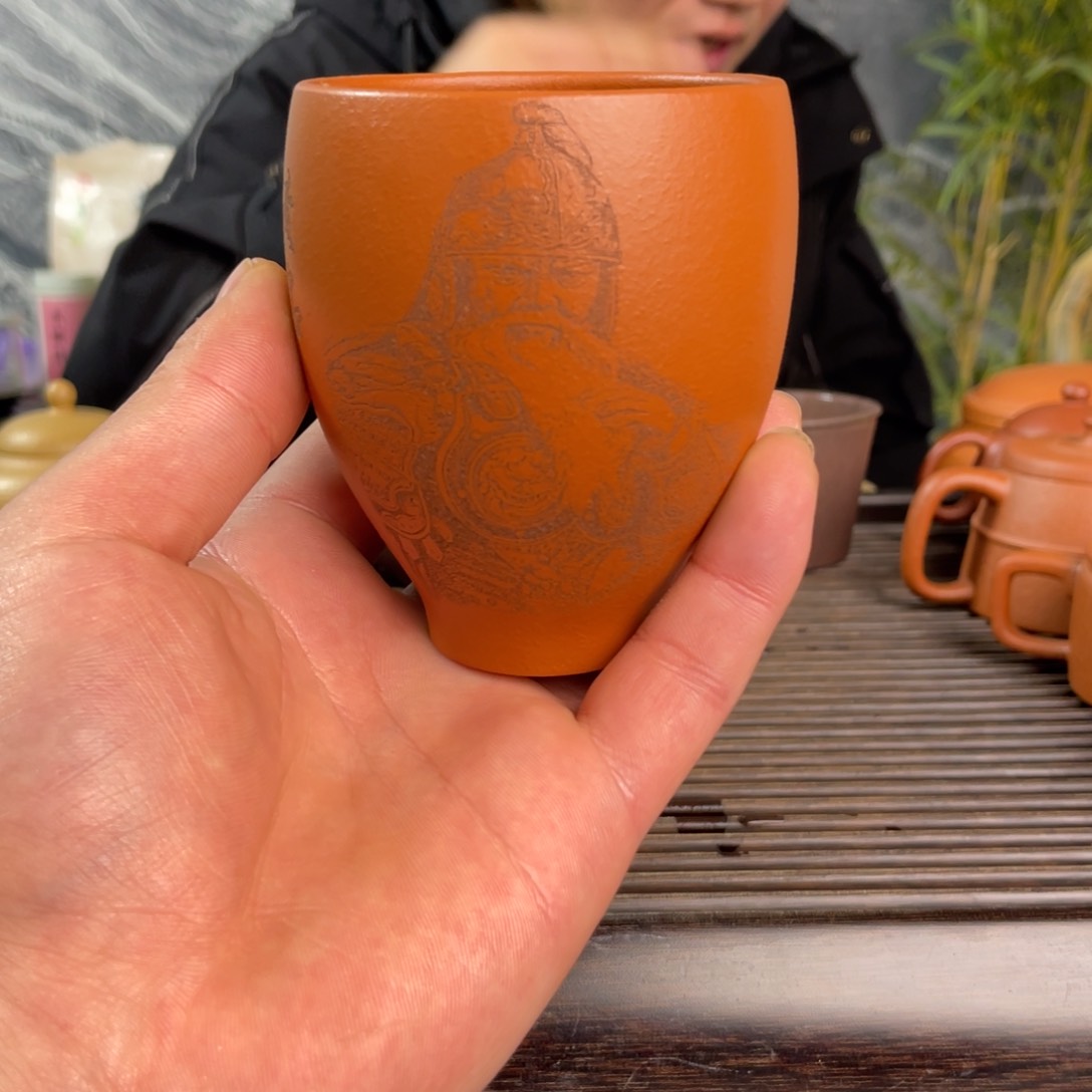 紫砂茶壶小红泥主人杯