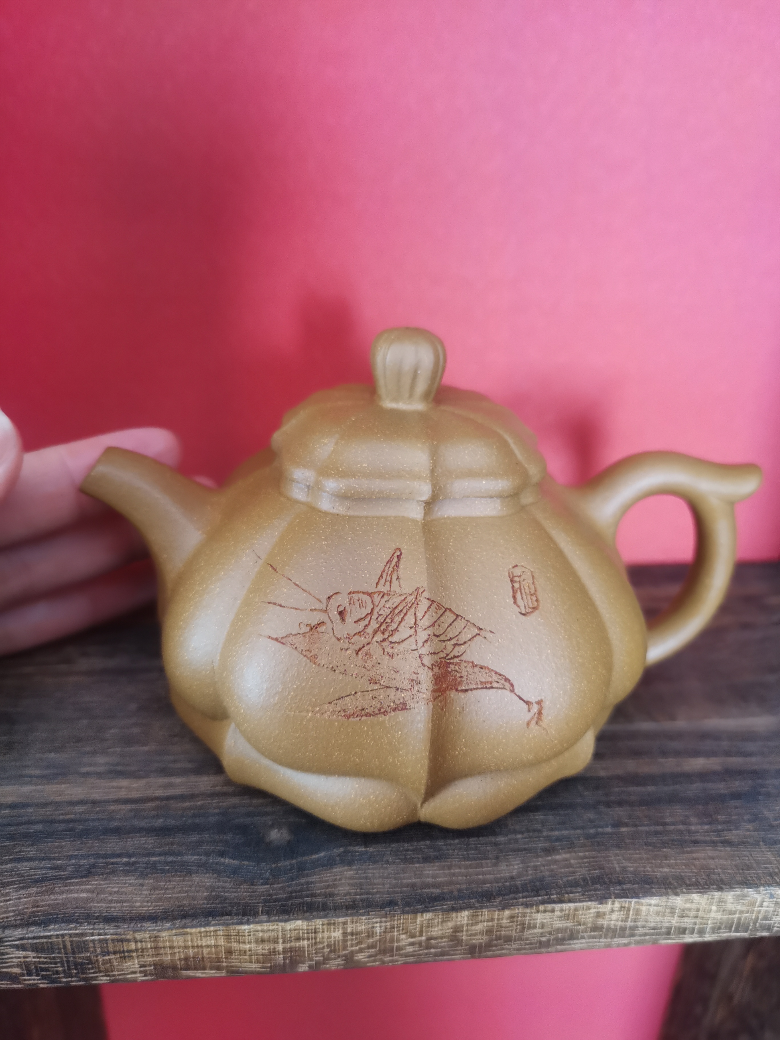 蟹黄段泥宝凌茶紫砂壶（文窑高品）