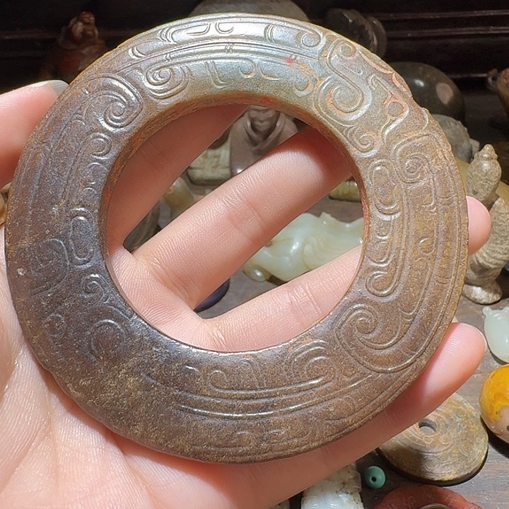 和田玉未镶嵌挂件暴*