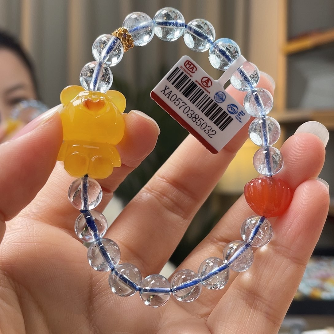 琥珀裸石未镶嵌蜜蜡手串