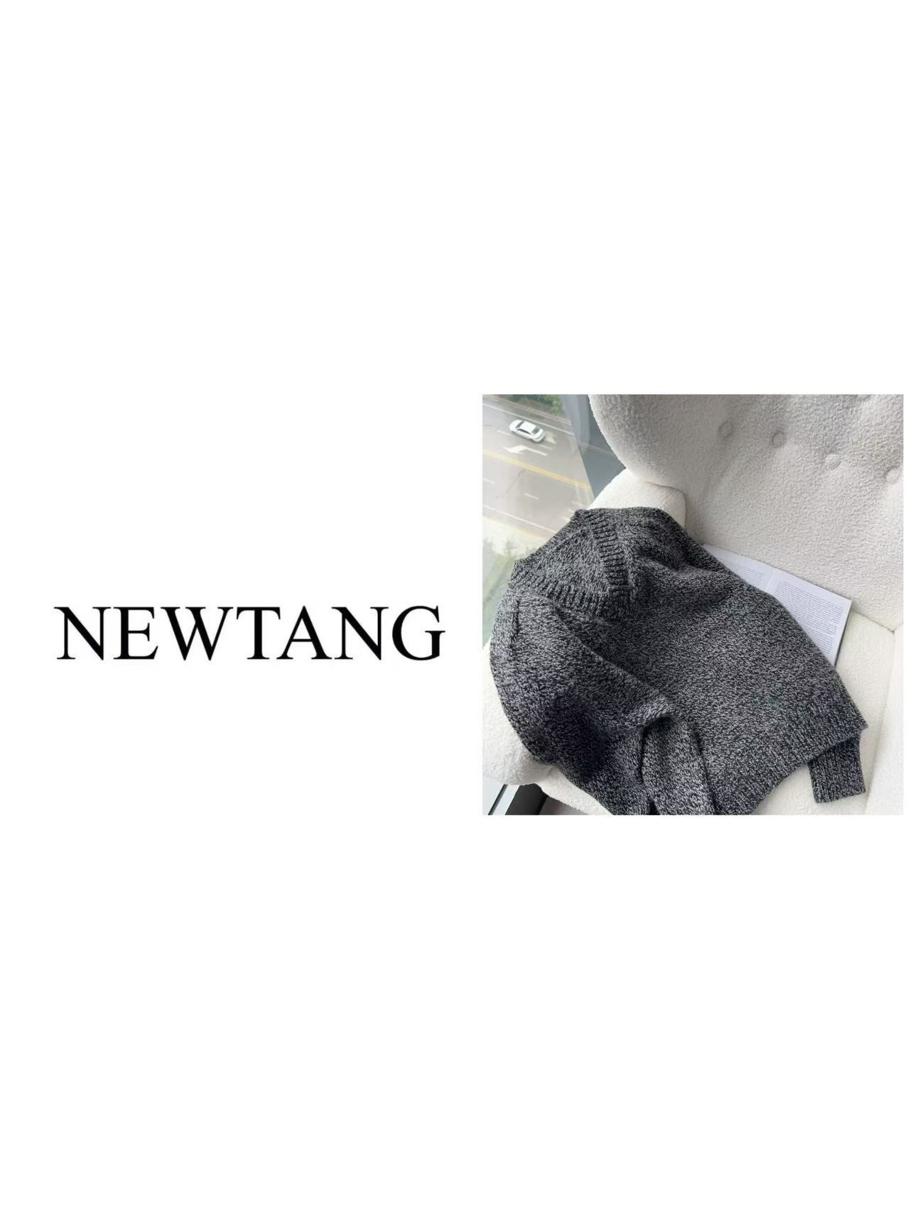 【V领】153秋冬慵懒风套头百搭宽松时尚长袖V领打底针织衫毛衣