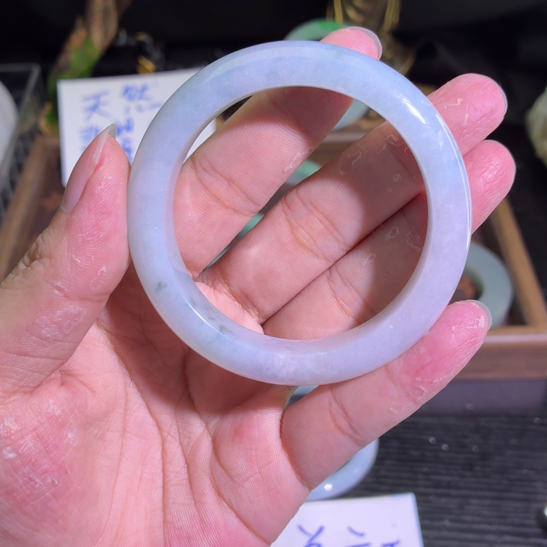 定制翡翠未镶嵌翡翠A货毛胚手镯定制