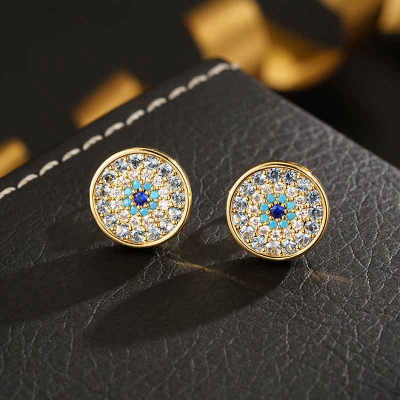 5500#恶魔之眼#时尚简约恶魔之眼耳钉女小众设计