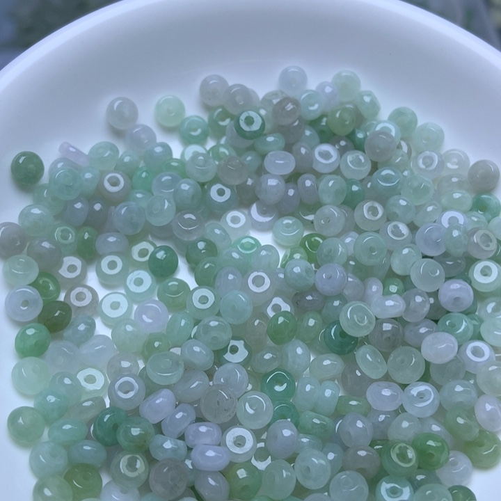 散珠翡翠卡3乘5紫绿算盘60个