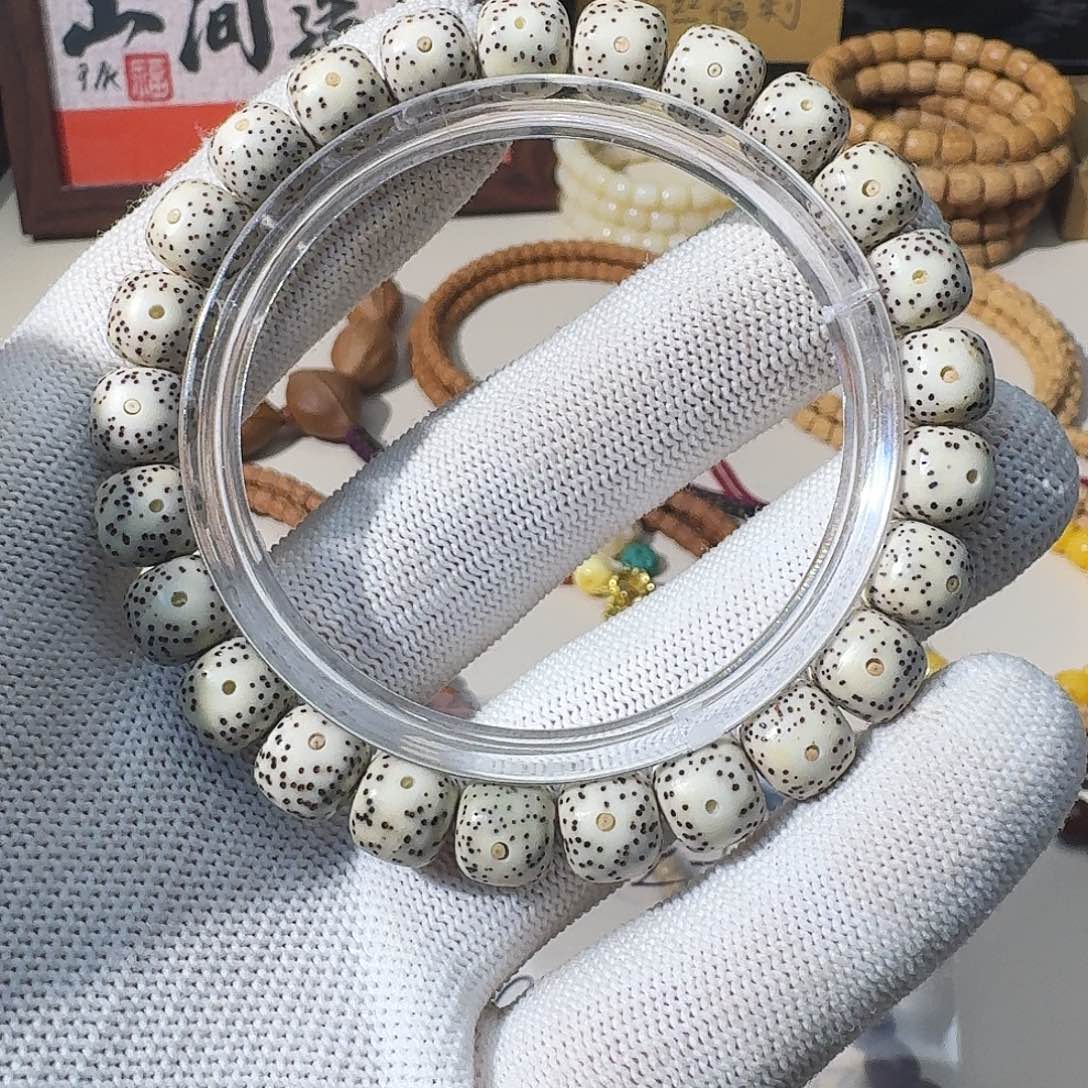 手串星月菩提顺白原生态星月单圈1号