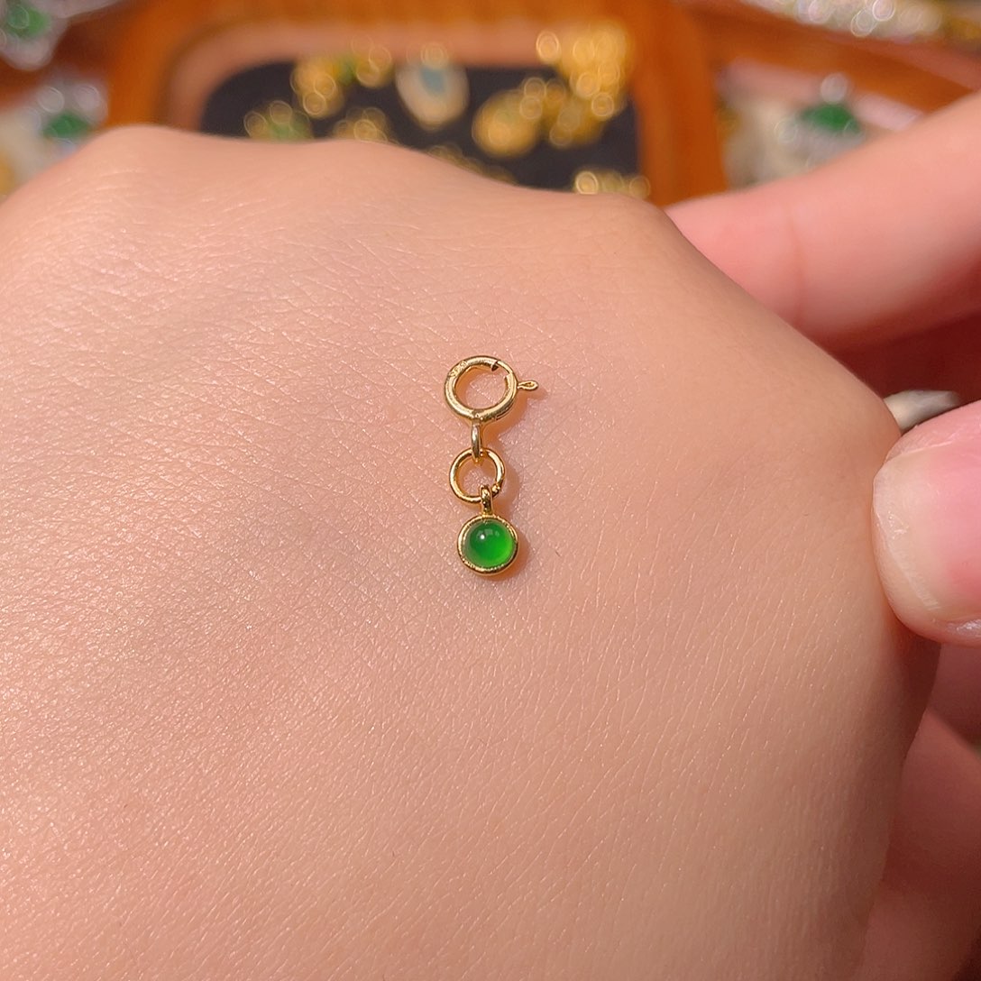 翡翠银S925镶嵌吊坠(不含链)