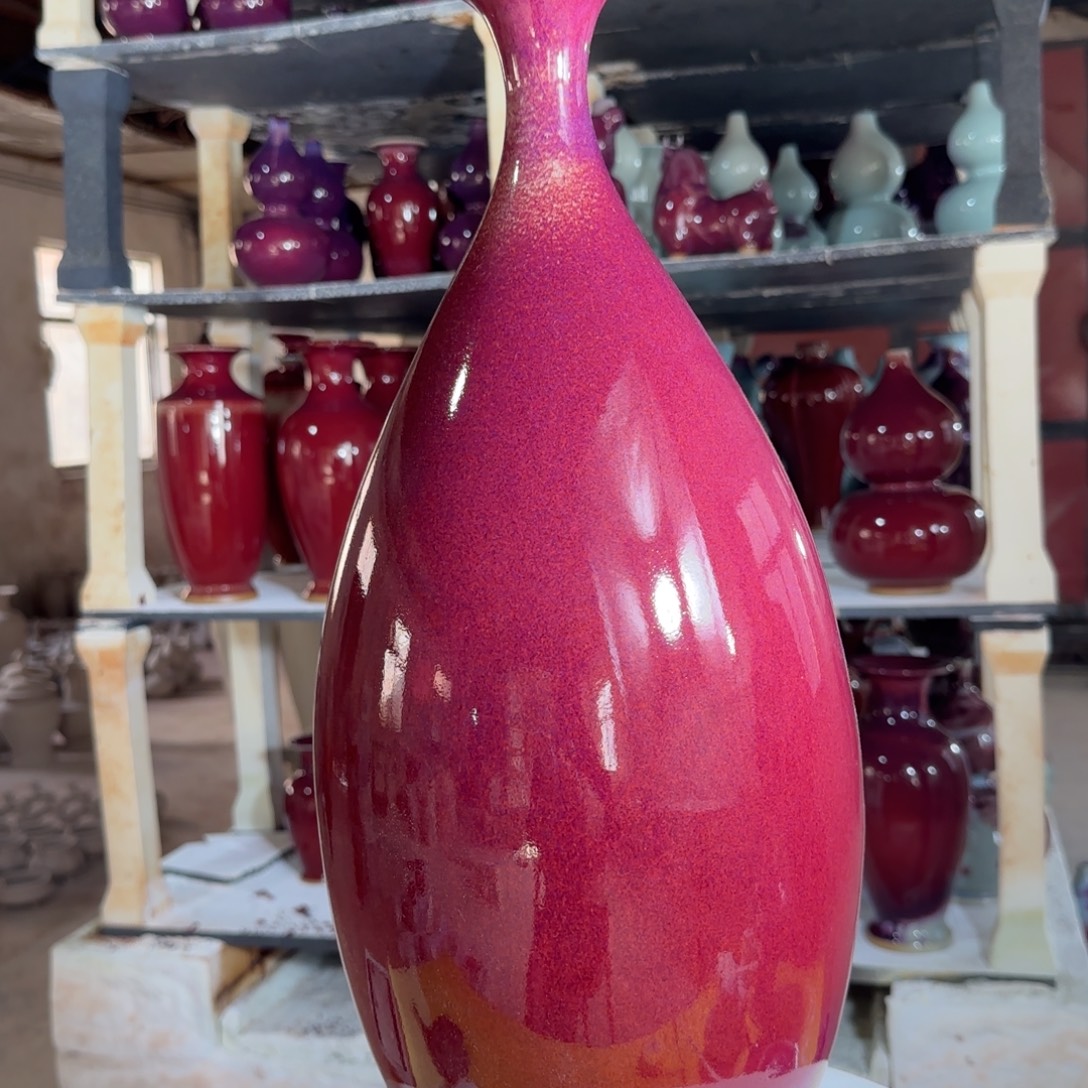 摆件瓷郑家钧窑摆件