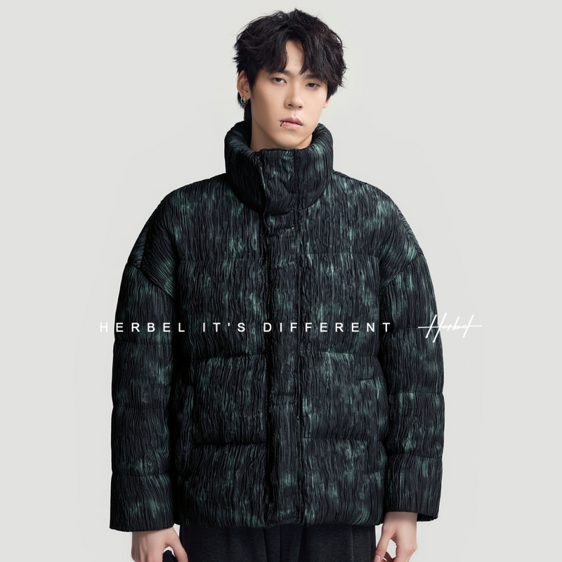 HERBEL/黑白冬季男士羽绒服时尚休闲潮流户外保暖TFR639175