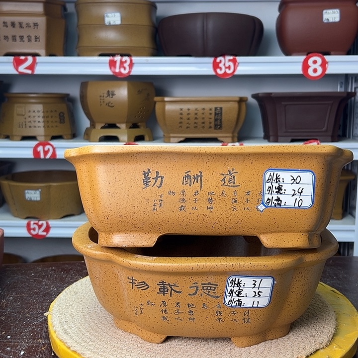 紫砂花盆你在一起