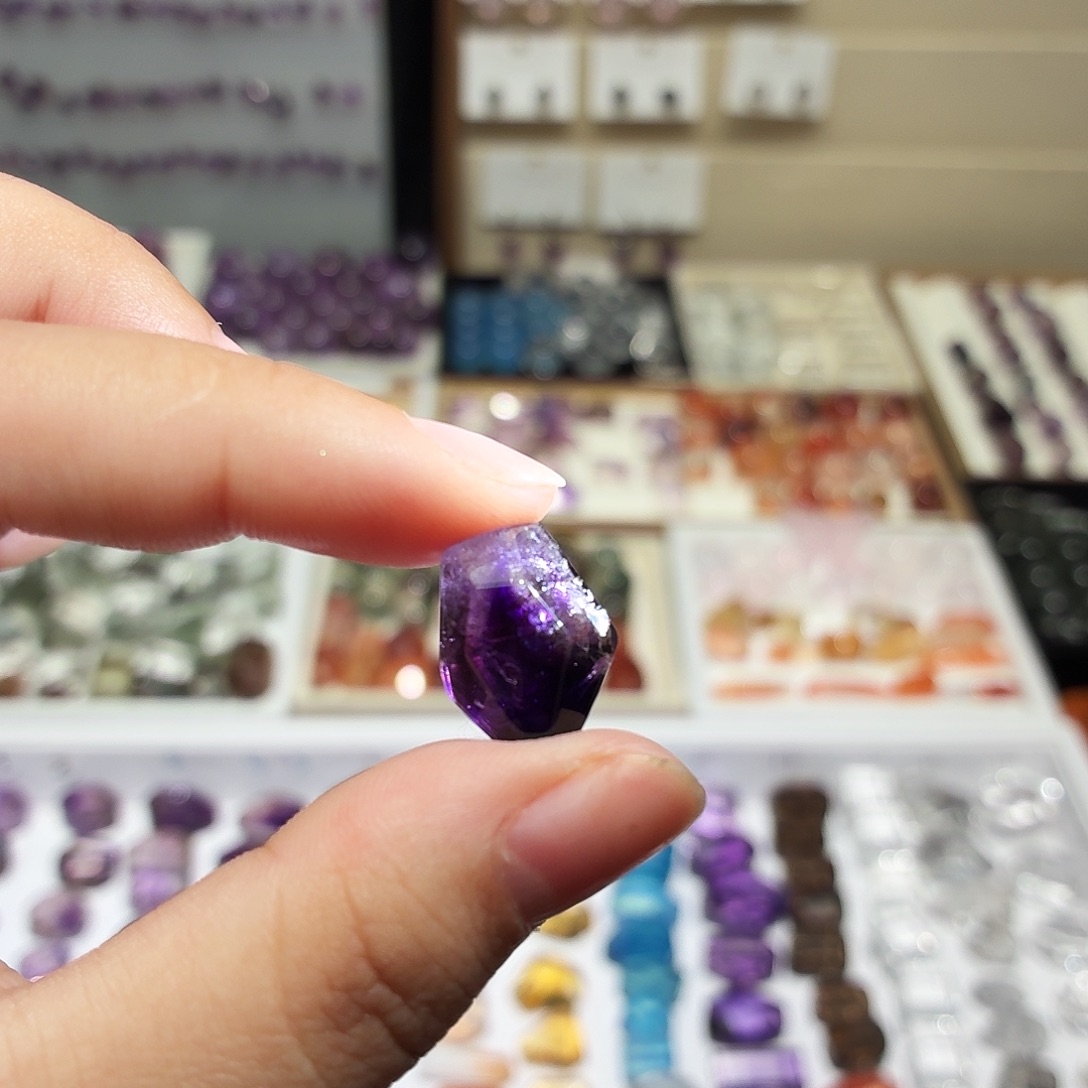 水晶吊坠(不含链)未镶嵌福利款 紫超七 随形 打孔定制不退换