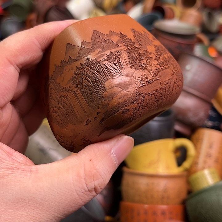 紫砂茶杯全手工紫砂主人杯