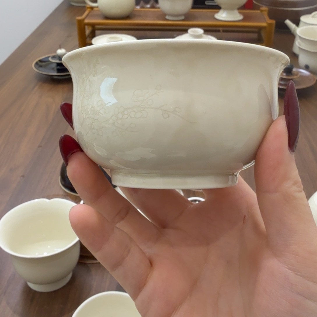 饶***兵瑕疵 窑变 炉试杯 无礼盒