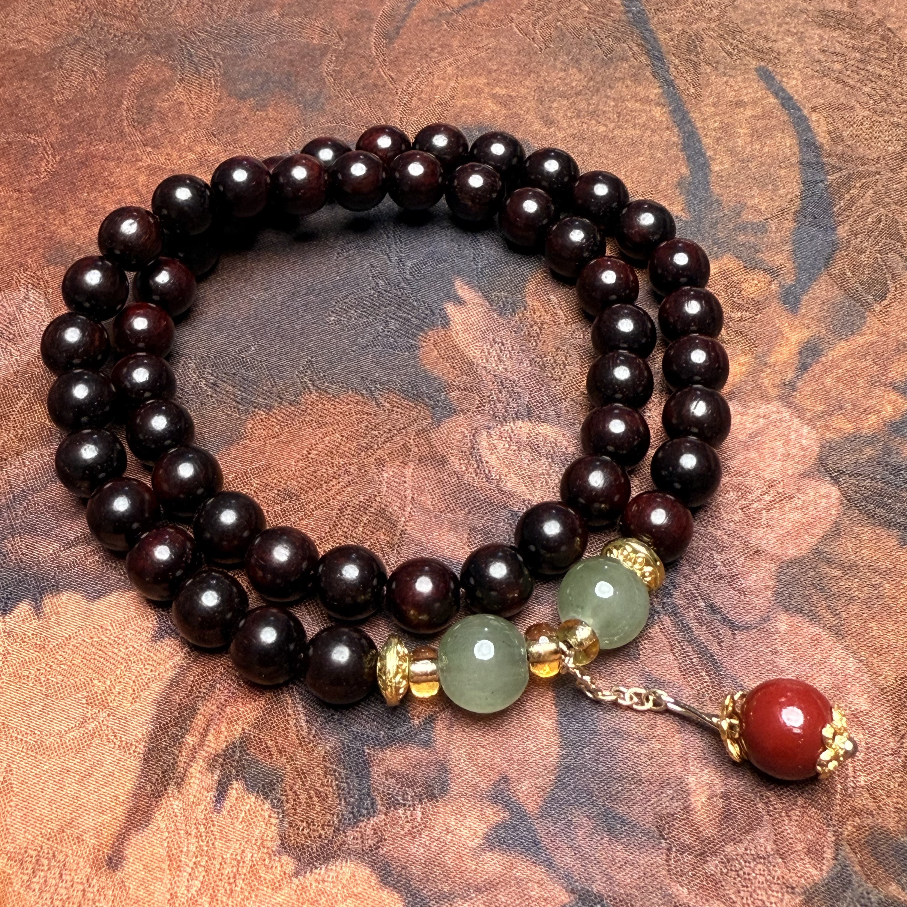 S1294-小叶紫檀双圈手串