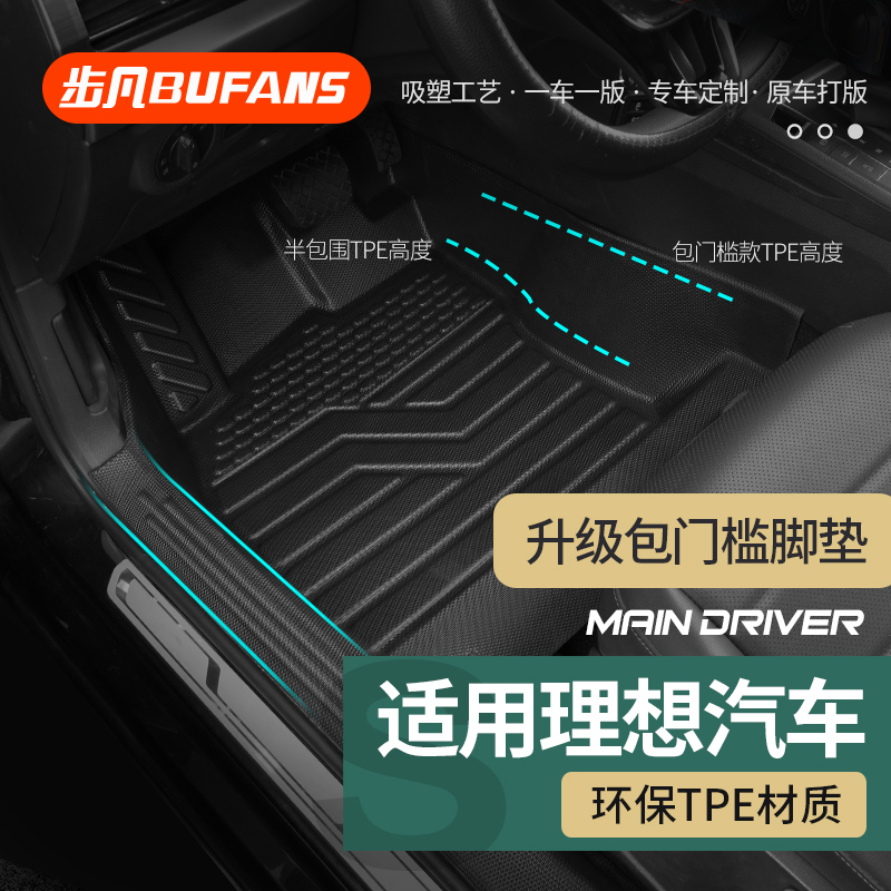 包门槛TPE脚垫适用【理想】理想one理想L6理想L7理想L8理想L9星空毯