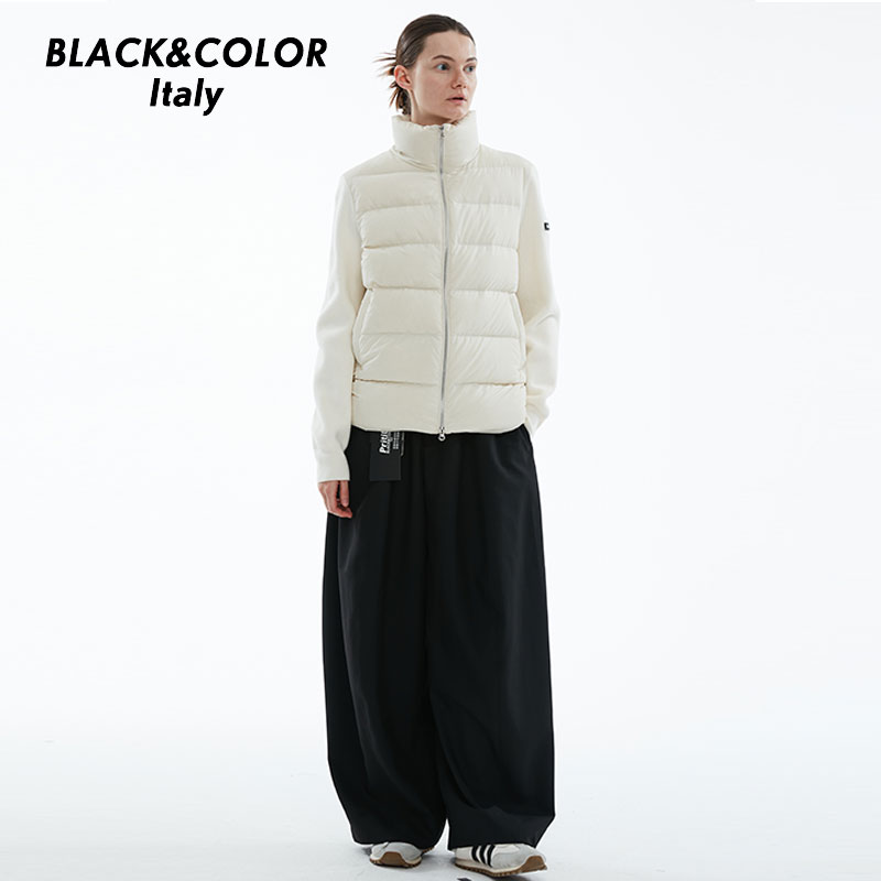 Black&color新款轻薄款白鸭绒服BD53111