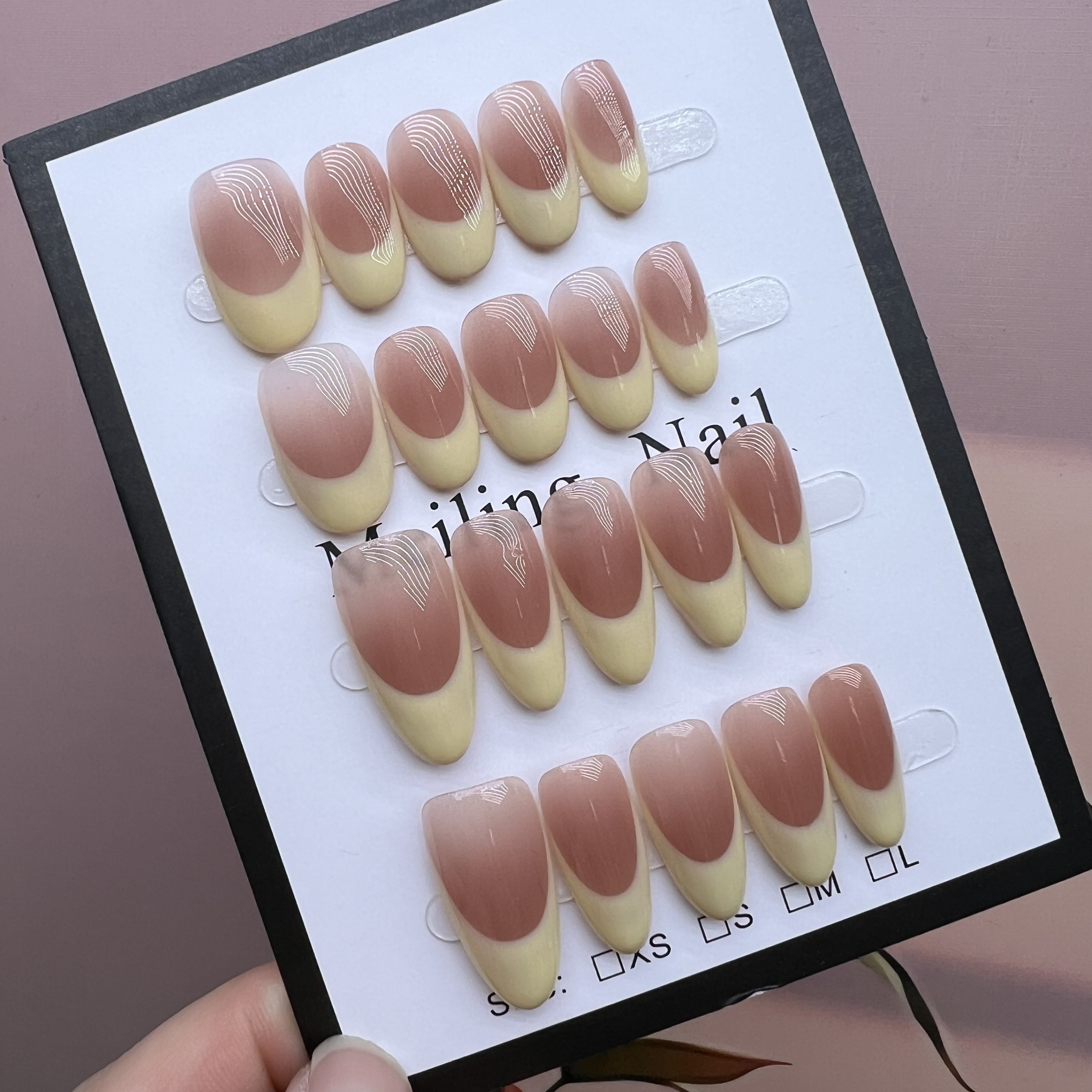 【A244柠檬精】-简约日常穿戴甲美甲