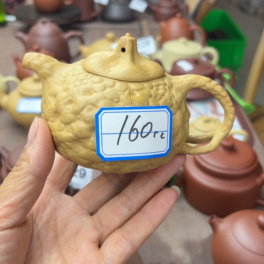 紫砂茶壶黄金段半手工160cc