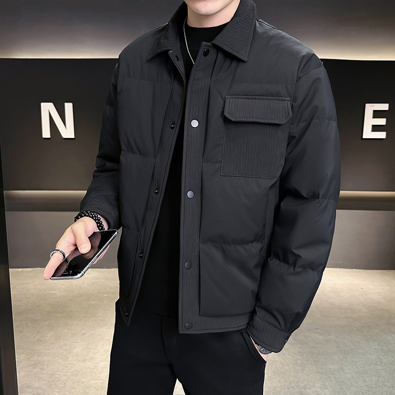 男士冬季翻领时尚潮流保暖羽绒服高品质休闲百搭上衣