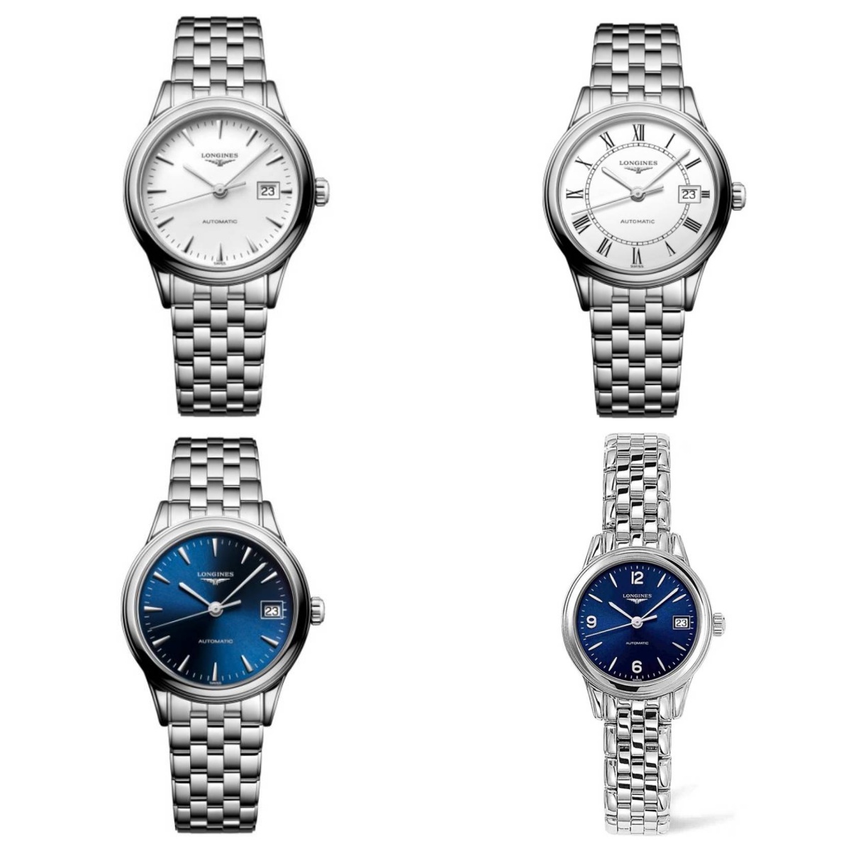 99新 Longines/浪琴 军旗374/机械/白盘罗马/表径30mm/女士腕表