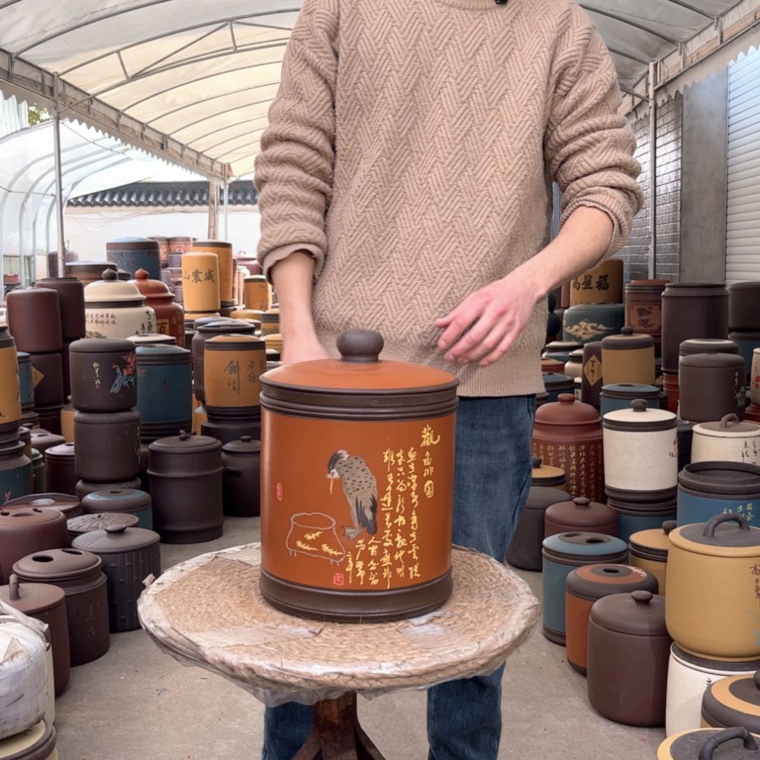 紫砂茶叶罐9 饼茶叶罐