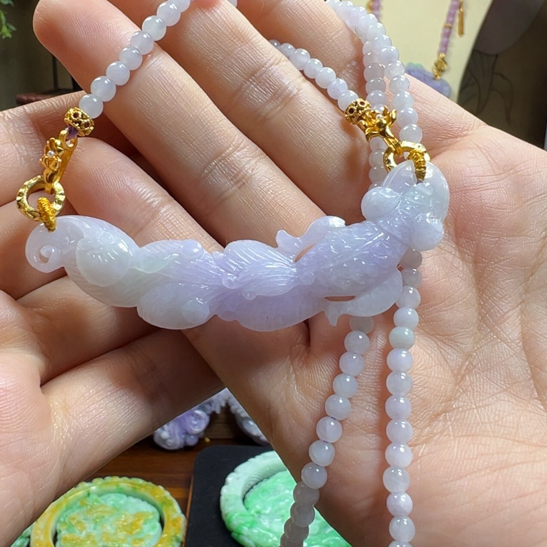 翡翠未镶嵌毛衣链